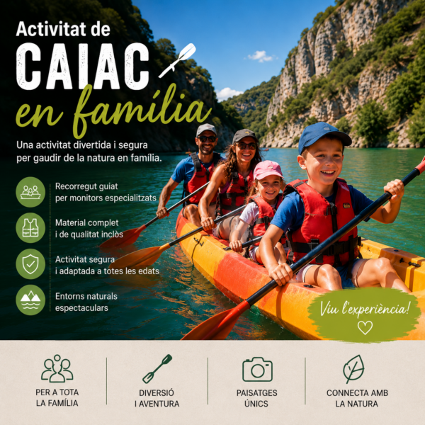 Activitat de caiac en família