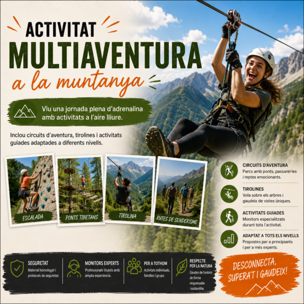 Activitat multiaventura a la muntanya